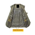 thumbnail image 3 of Men's Multifunctional Fishing Vest Mesh Loose Jacket Outdoor Multi Pocket Photography Fisherman Vest Khaki XL, 3 of 5