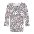 thumbnail image 5 of HomeGardon 3/4 Length Sleeve Womens Tops,Womens Shirts Women's Fashion Blouse Printed T-shirt Casual Top,S-XXXL, 5 of 5