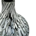 thumbnail image 5 of Bergamo Art 10" Wide Decorative Handmade Glass Patterned Lamp Vase-Grey, 5 of 6