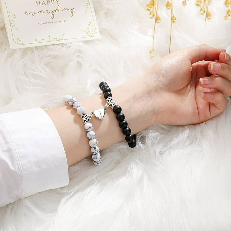 Couples bracelet with magnet deals