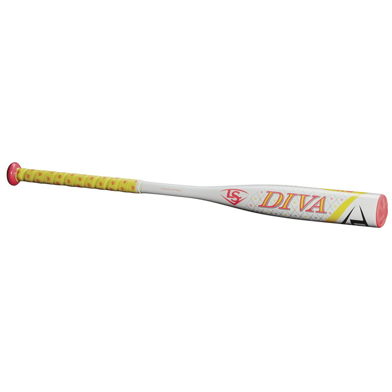 Louisville Slugger Diva Fastpitch Softball Bat 30 inch 18.5 ounce Pink  Yellow