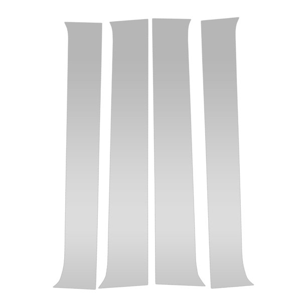 Unique Bargains 4 Pcs Moldura de Ventana del Pilar de la Puerta para GMC Canyon 2004-2012 Tono Plateado Sticker Anti Rasguño para los Pilares de la Puerta Exterior