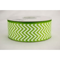 Ribbon Bazaar Grosgrain Chevron 1-1/2 inch Jasmine Green 25 yards Ribbon