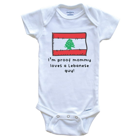I'm Proof Mommy Loves A Lebanese Guy Lebanon Flag Baby Bodysuit
