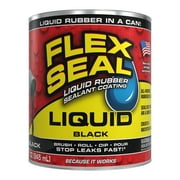 (4 pack) Flex Seal Liquid Rubber Sealant Coating, 32 oz, Black