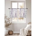 thumbnail image 3 of Purple Grey Botanical Sheer Curtains 54 Inch Length 2 Panels Set Window Treatments, Spring Floral Summer Farmhouse Rod Pocket Semi Curtains for Living Room/Bedroom/Kitchen Décor, 104"W x 54"L, 3 of 7