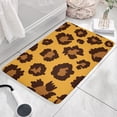 thumbnail image 3 of Yellow and Black Of Leopard Print Flannel Non Slip Door Rugs,Washable Door Mats Indoor,Decorative Door Mats,Dirt-Resistant and Absorbent Doormat for Entrance,Bedroom,Kitchen,Bathroom,23.5"x16", 3 of 5
