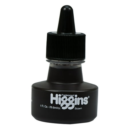 UPC: 0014173369017 | Higgins Pigmented Waterproof Drawing Ink 1 oz. Brown