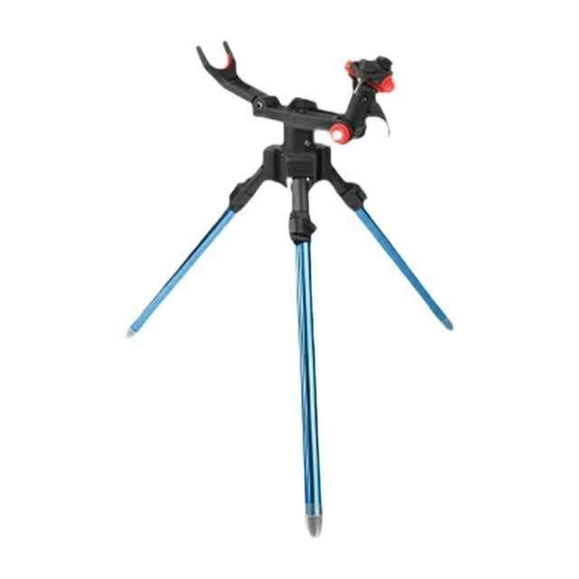 S SERENABLE Fishing Rod Holder Foldable Bracket Support Easy to Carry Fishing Pole Stand Blue Long