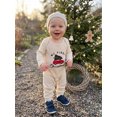 thumbnail image 4 of RUINIXCW Baby Christmas Outfit Letter Truck Embroidery Long Sleeve Romper and Hat, 4 of 8