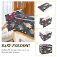 thumbnail image 4 of Storage Box With Lid 16.5x12.6x11.8In Foldable Stacked Household Storage Box Colorful Christmas Flowers, 4 of 7