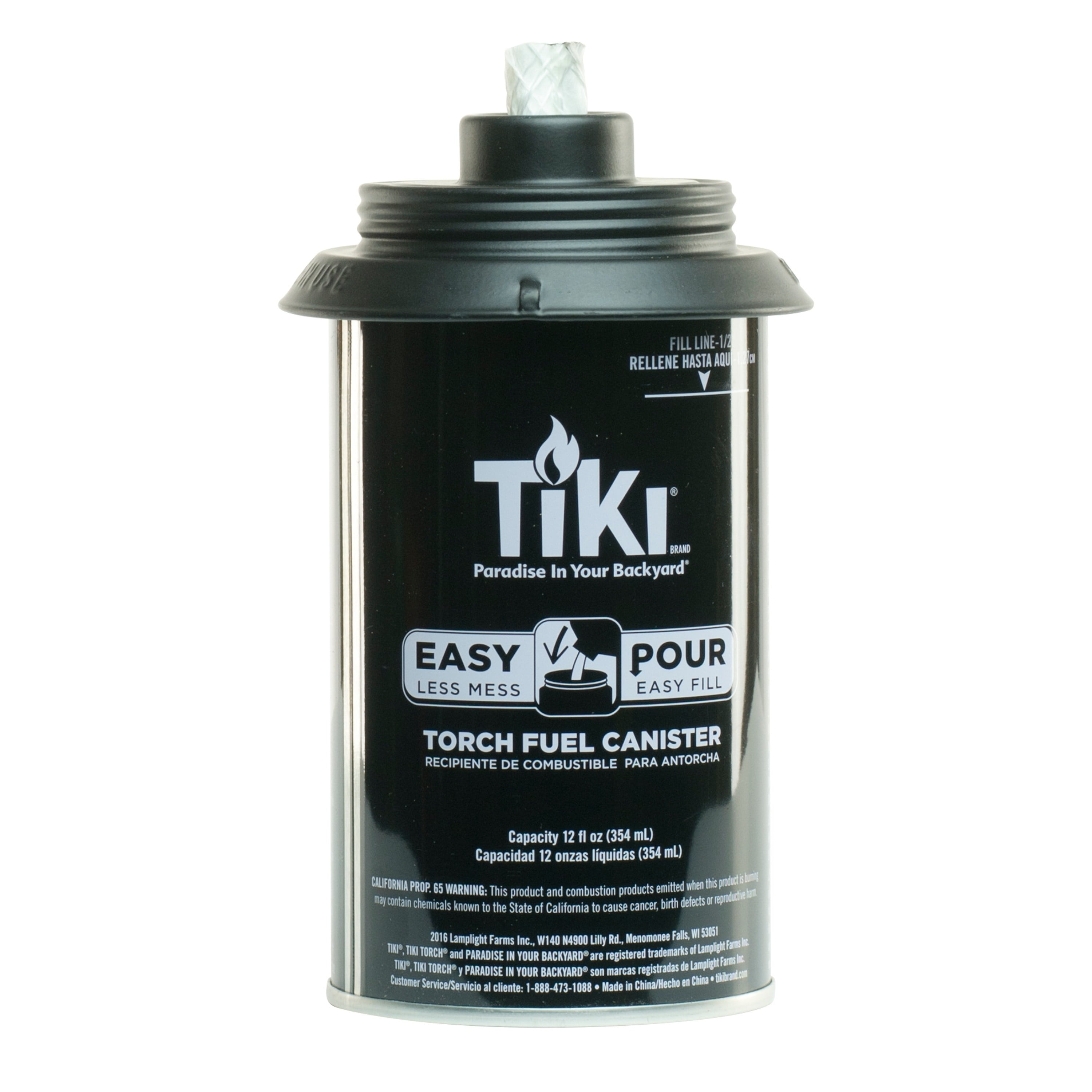 Pack of 4 12 Ounce TIKI Torch Replacement Canister with Easy Pour System