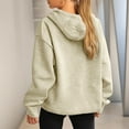 thumbnail image 3 of YODETEY Womens Sweatshirts Hoodies, No Boundaries Drawstring Casual Long Sleeve Textured Knit Loose Hooded Sweatshirt with Pocket, Hoodies for Women,Beige,XXL, 3 of 6