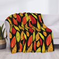 thumbnail image 3 of Yiaed Autumn With Leaves Print Blanket Throw Blanket Soft Cozy Flannel Blanket for Home Bed Sofa Couch Chair-80"x60", 3 of 6