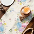 thumbnail image 4 of Table Runner - 70 Inch Long, Easter Eggs Kitchen Dining Table Runner Dresser Scarves, Spring Daisy Eucalyptus Leaves Vintage Farmhouse Decor for Coffee Tables Wedding Party Banquet, 4 of 8