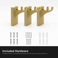 thumbnail image 5 of Lumino 5/8" Easy Mount Collection Shannon Brass Knob Adjustable Curtain Rod Set, 32-84", 5 of 6