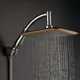 thumbnail image 1 of Cabezal de ducha de lluvia para baño con rotación de 360 grados de 9 pulgadas, brazo de extensión de ducha de ahorro de agua cromado ABS, cabezal de ducha delgado de mano, 1 of 5