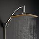 thumbnail image 1 of 9 Inch 360 Degree Rotation Bathroom Rainfall Shower Head ABS Chrome Water Saving Shower Extension Arm Hand Held Slim Shower Head, 1 of 5
