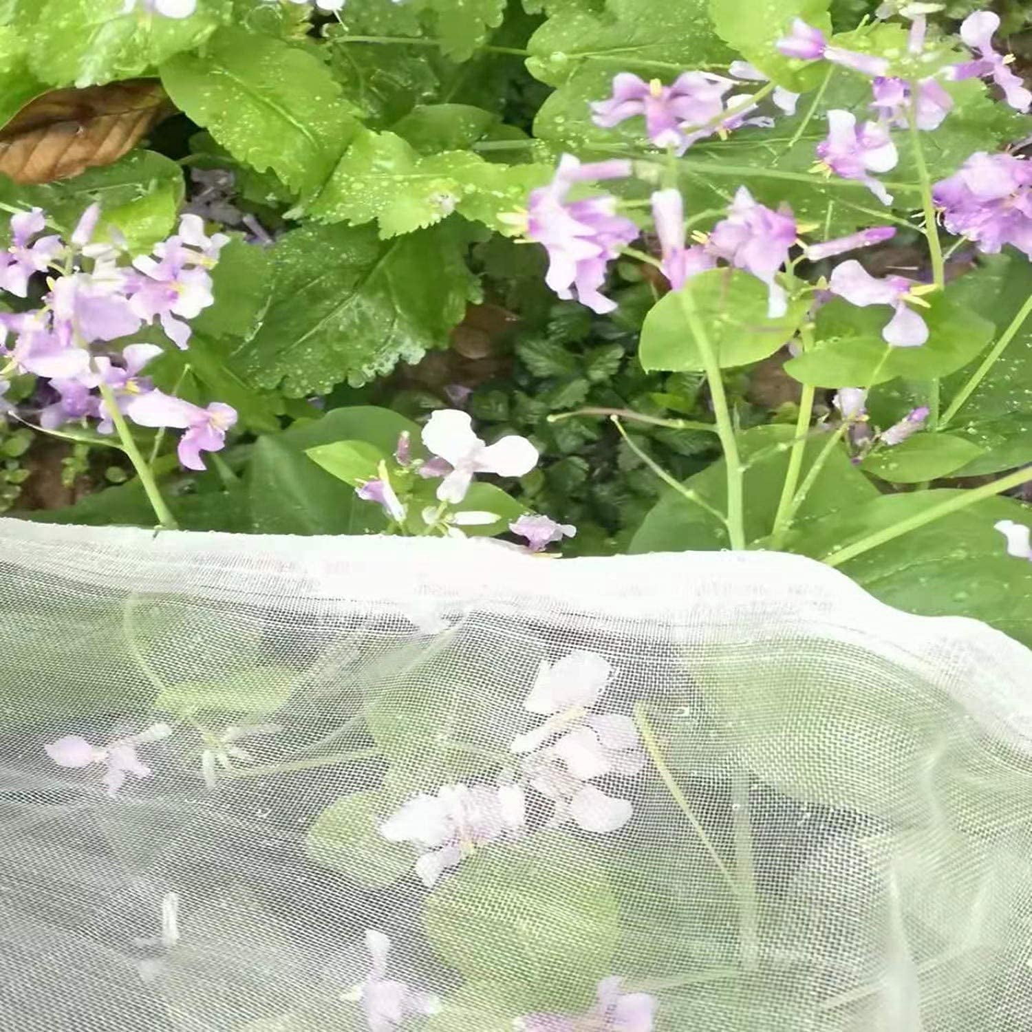 Namzi Garden Netting Screen Netting 10x20ft Plant Covers for Protect Plants Fruits Flowers Vegetables, Greenhouse Row Cover Patio Protection, White