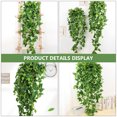 thumbnail image 4 of 1 pieza de plantas de simulación para colgar en la pared, decoración de plantas, adorno de boda (verde), 4 of 6