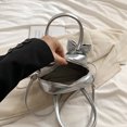 thumbnail image 4 of Bolso Hombro para Mujer Cruzado Elegante Con Lazo PU Viajes Al Aire Libre (plateado), 4 of 9