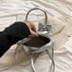 thumbnail image 4 of Bolso Hombro para Mujer Cruzado Elegante Con Lazo PU Viajes Al Aire Libre (plateado), 4 of 8
