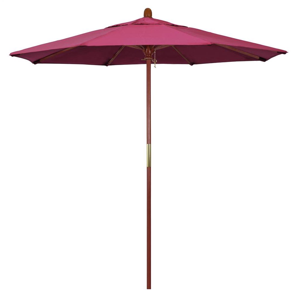7.5 ft. Patio Umbrella Sunbrella 2A in Hot Pink Fabric