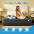 thumbnail image 3 of Waterproof Mattress Protector, Full Size Mattress Pad, Breathable Mattress Cover Washable with 6''-15'' Deep Pocket, Soft & Comfortable (Black), 3 of 10
