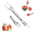 thumbnail image 4 of Elainilye 2-in-1 Watermelon Cutter, Stainless Steel Flodable Watermelon Slicer Watermelon Cutter Melon Cutter,Watermelon Cutting Tool Fruit Cutter for Kitchen, Party, 1 pc, 4 of 9