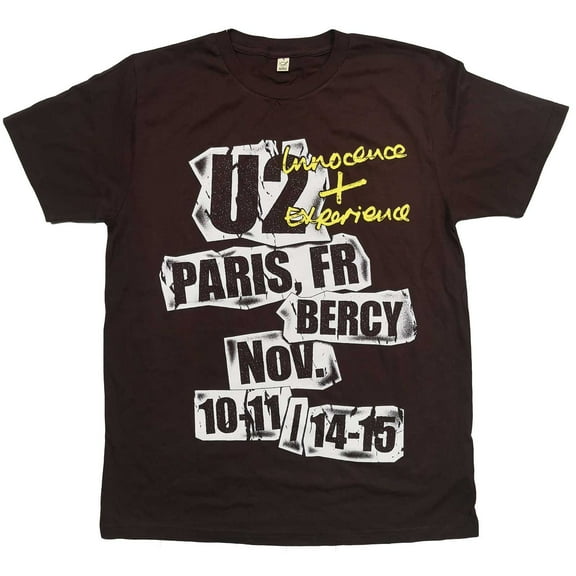 U2 Unisex T-Shirt I E Paris Event 2015 (Small)