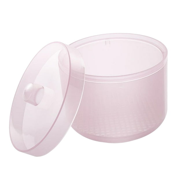 Caja de limpieza para herramientas de manicura con filtro y tapa. rosa
