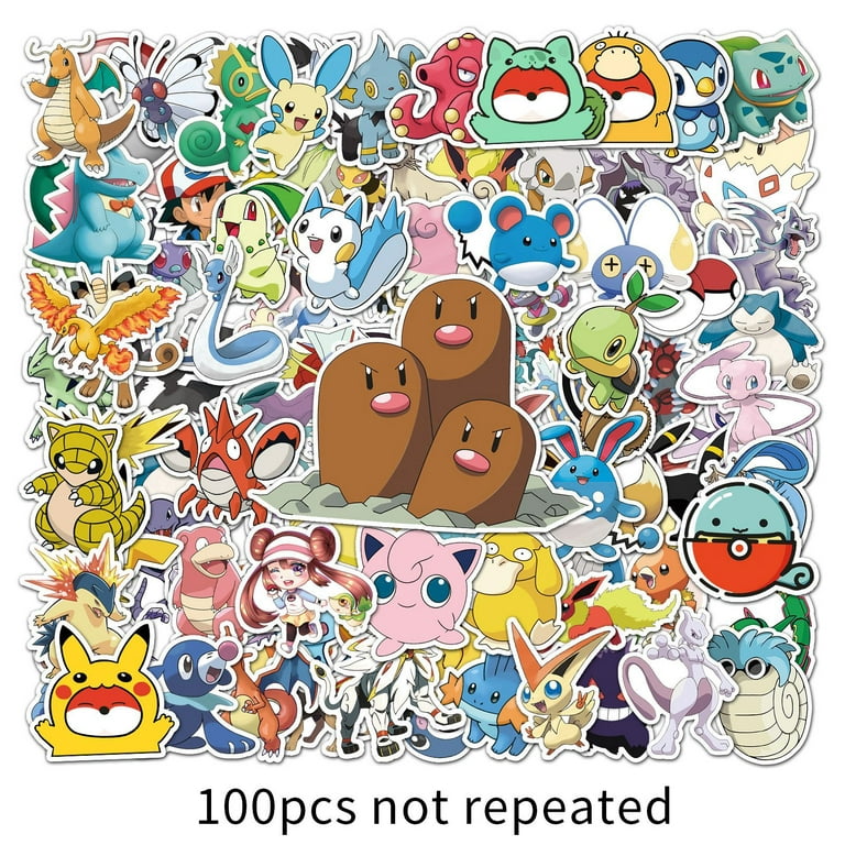 Pokemon Cute Kawaii Chibi Laptop Waterproof Stickers