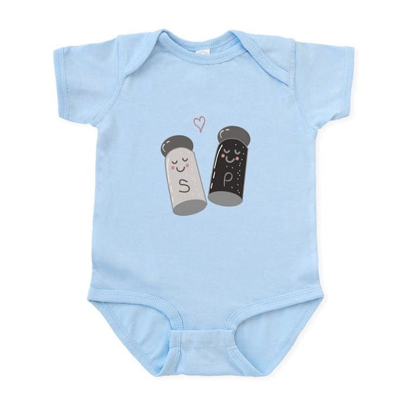 CafePress - Salt & Pepper Body Suit - Baby Light Bodysuit, Size Newborn - 24 Months