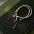 thumbnail image 6 of 8mm Pearl Bracelet with Fortune Charm | Gold-Tone Minimalist For Women, 6 of 6