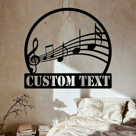 Handmadetneonsign Music Notes Metal Wall Art Light, Music Lover Room Metal Sign Wall Decor, Music Studio Metal Decor