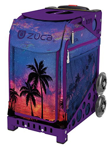 ZUCA Island Life Sport Insert Bag & Frame Purple Frame with Flashing Wheels