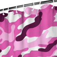thumbnail image 3 of Purple Pink Camo Classic Shapes Pattern Shower Curtain 84"x72" ,Bathroom Decorative Shower Curtains Set with 12 Hooks,Modern Waterproof Washable Shower Curtain, 3 of 6