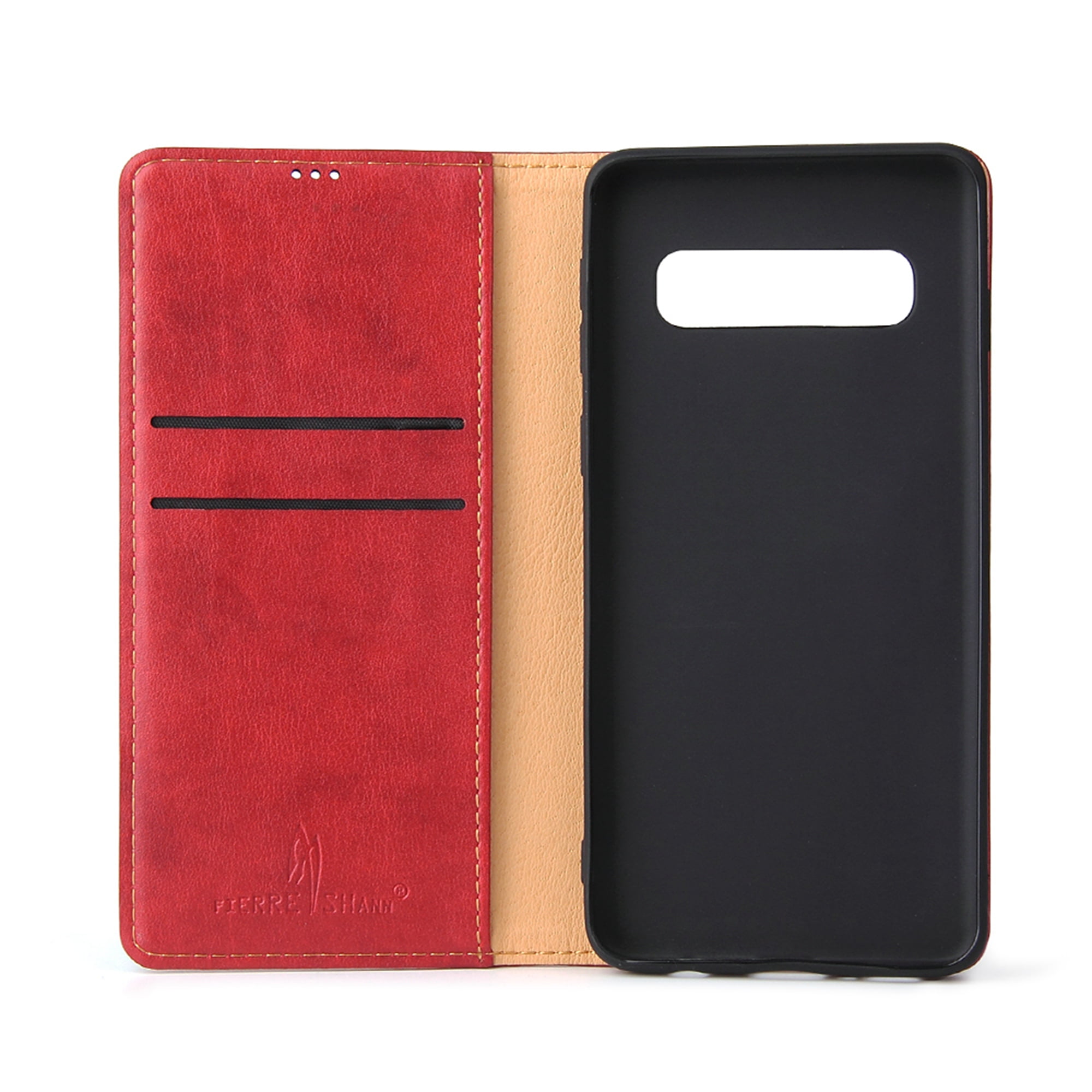 red Wallet Case for Samsung Galaxy S10e Leather Cover Compatible with Samsung Galaxy S10e
