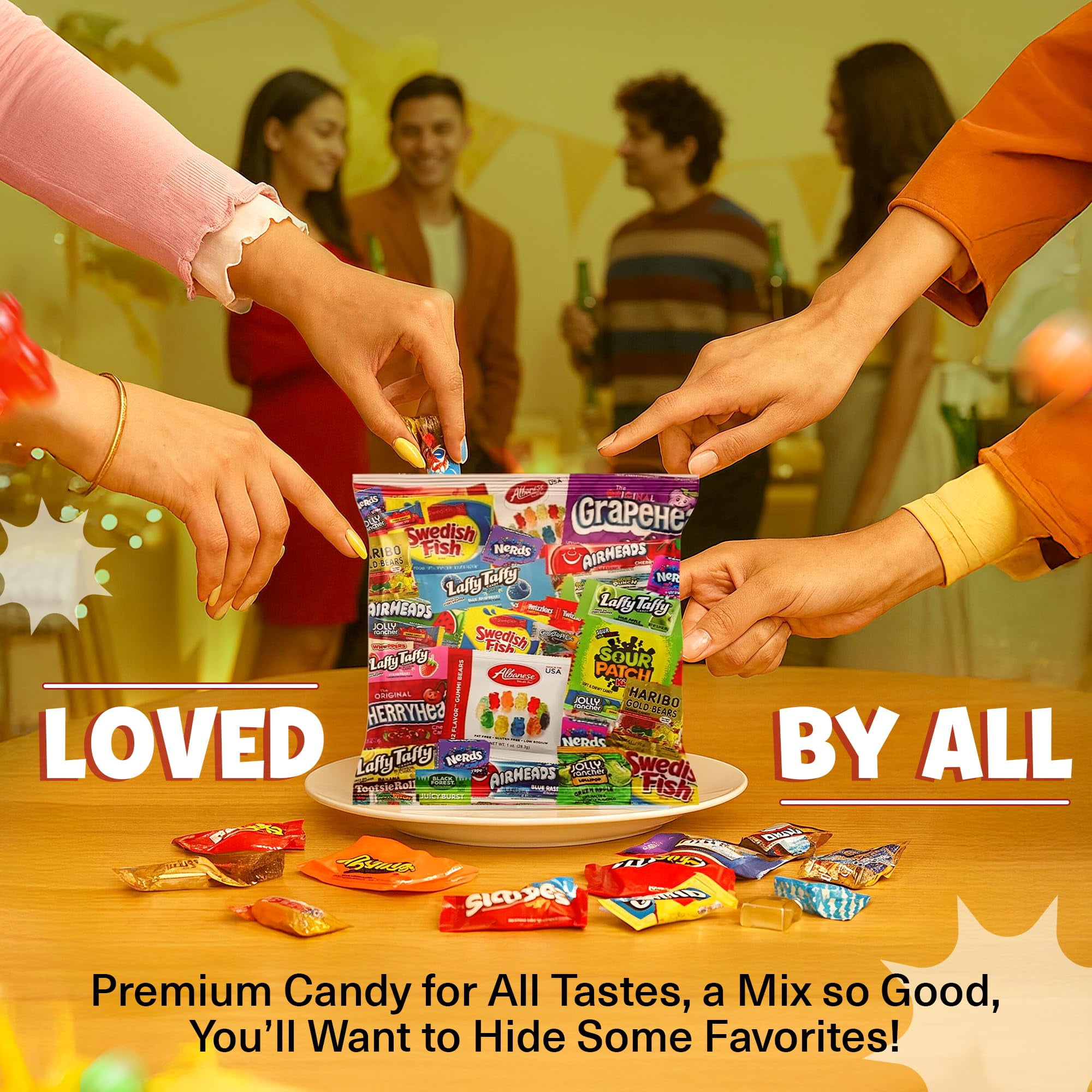 Ultimate Assorted Classic Candy Mix Variety Pack, 4LB Bulk Bag – Fun-Size, Individually Wrapped Minis for Parties, Candy Bowls, Parades, Piñatas, Events & More – Mega Mixed Treat Assortment