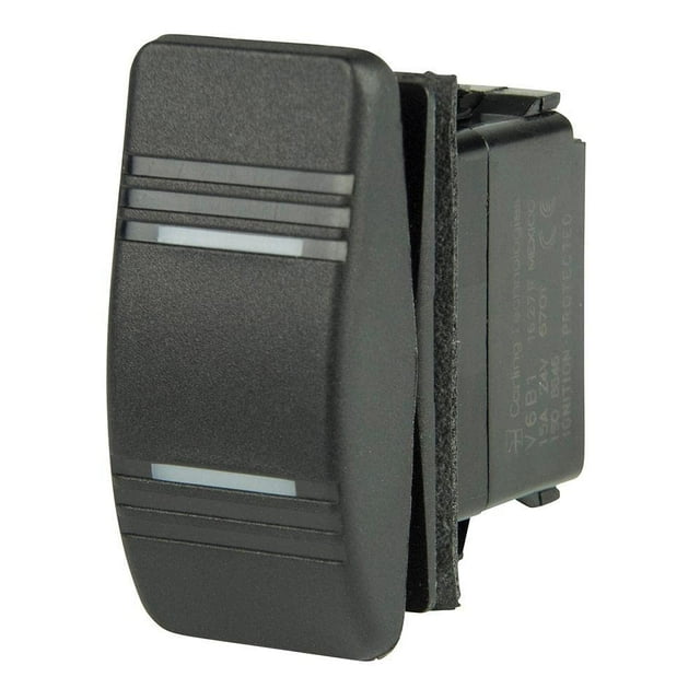 Interruptor BEP 1001803 SPDT Contura de encendido/apagado/encendido con 2 LED de 12 V/24 V