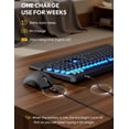 thumbnail image 4 of Wireless Keyboard and Mouse Combo, Backlit Typewriter Keyboard with Round Keys, Magnetic Wrist Rest & Phone Holder, Rechargeable 2.4GHz Set for Mac, Windows, PC – Black, 4 of 9
