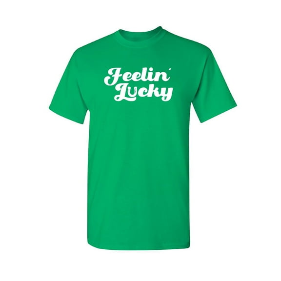 Feelin Lucky Mens Tee St Saint Patricks Day Gift Sarcastic Humor Novelty Funny T Shirt