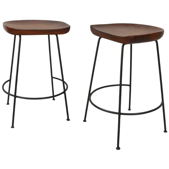 Carolina Classics Diya 24.5" Counter Stool Chestnut Black