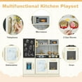 thumbnail image 5 of Costway Kid’s Pretend Play Kitchen Toddler Kitchen Playset with Blackboard Gray, 5 of 11