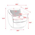 thumbnail image 7 of 360 Degree Swivel Accent Chair, Teddy Fabric Round Sofa Club Upholstered Barrel with Hidden Storage Space, Small Modern Arm Chair for Nursery, Living Room, Hotel, Bedroom, Office, Lounge, Hotel Office, 7 of 7