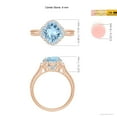 thumbnail image 5 of ANGARA Natural Round 2.3 ct Aquamarine Rope Pattern Split Shank Cocktail Ring in 14K Rose Gold for Women (Size-9mm) | March Birthstone, Anniversary, Jewelry Gift for Women | Natural Aquamarine Ring, 5 of 9
