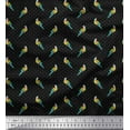 thumbnail image 1 of Soimoi Poly Georgette Fabric Dot & Parrot Bird Print Sewing Fabric Yard 52 Inch Wide, 1 of 3