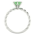thumbnail image 4 of Solitaire Engagement Ring for Women - 2ct Simulated Green Diamond in 14K White Gold Promise Ring, 4 of 6