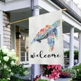 thumbnail image 5 of Welcome Sea Turtle House Flag Vertical Double Sided Burlap Watercolors Sea Creatures Underwater World Farmhouse Yard Outdoor Seasonal Flags Decoration 28 x 40 Inches, 5 of 6