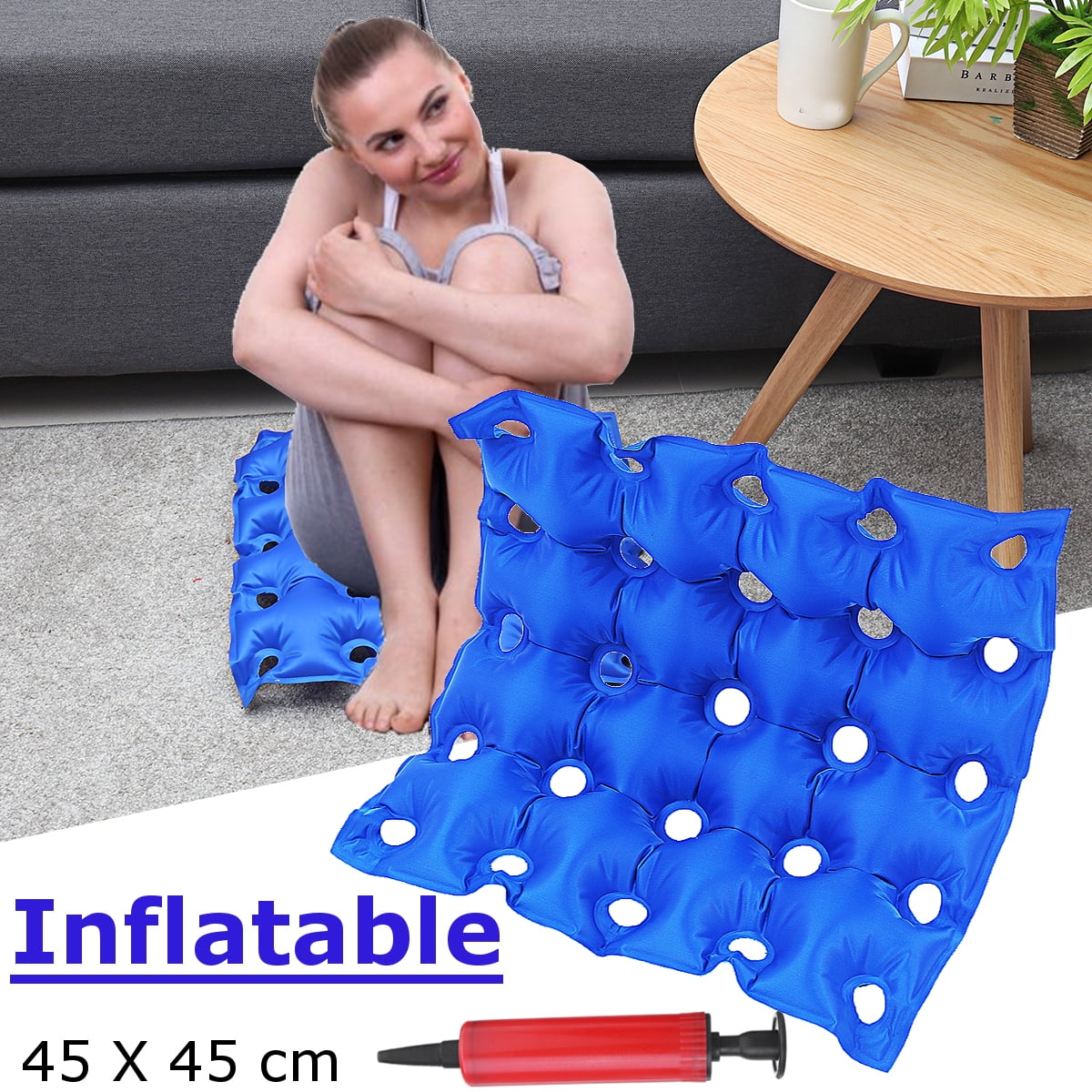 Premium Air Inflatable Seat Cushion 17"x 17" Heat Sealed ...